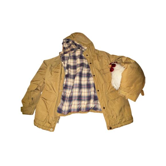 vintage Timberland jacket with a plaid lining. - Picture 1 of 8